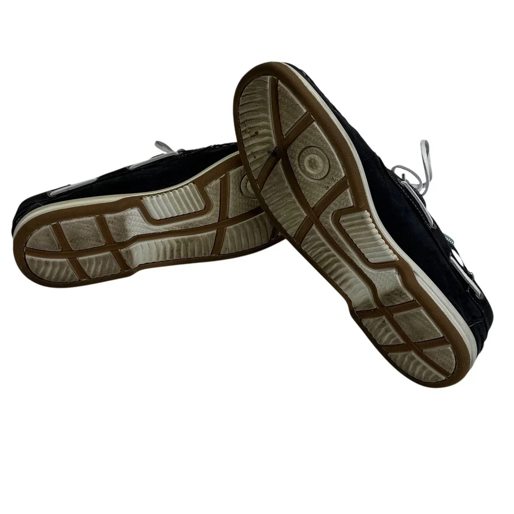 Rohde Mens Navy Blue Nubuck Leather Boat Shoes Deck Shoes‎ Size 44